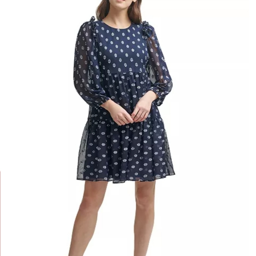 Clip-Dot A-Line Dress